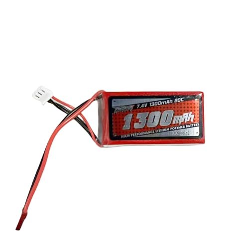 FMS Lipo Battery 7.4V 1300mAh 20C 2S for Sky Trainer RC Plane and More