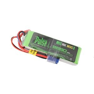 Pulse 2S 2550mAh 20C 7.4V RX LiPo Battery with EC3 Connector