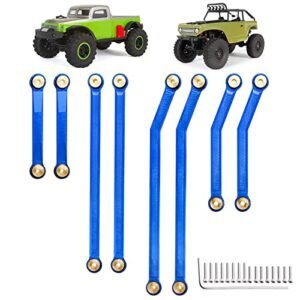HobbyPark High Clearance Aluminum Links Set for Garfield RC Car Axial SCX24 Deadbolt AXI90081 B17 Upgrades 1 24 Scale Crawler Blue