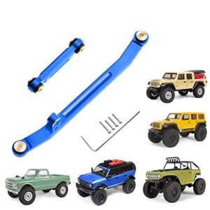 HobbyPark Aluminum Steering Rod Tie Links for RC C10 Truck Axial SCX24 Gladiator Bronco JLU Deadbolt B17 1/24 RC Crawler Blue