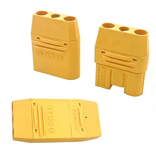 Amass XT120 60A Large Current Lipo Battery Connector for Preventing Large Scale RC Plane Crashes