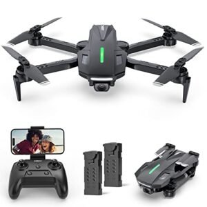 DEERC D70 Drone with Camera Beginners Guide to RC Cars 1080P HD RC Quadcopter for Adults and Kids with 2 Batteries Auto Hover Voice Control APP Control 3D Flips