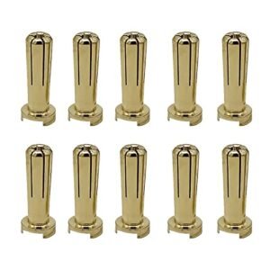 10pcs 5mm Gold Plated Banana Plug Connector Male for Zip Zap RC Car Battery Motor ESC LIPO Battery DIY Parts