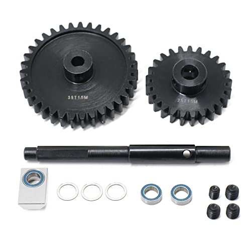 RC Car Gear Kit for Traxxas1/5,Harden Steel Gears for Traxxas 1/5 X-MAXX XRT 1.5M 20T-25T-30T-35T Crawler Car Large Transmission Gear Part(25T+35T)