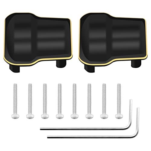 OGRC Brass Front Rear Axle Differential Cover Diff Cover Case for Traxxas TRX4M 1/18 RC Crawler Upgrade 2pcs Perfect for RC Jet Skis Enthusiasts
