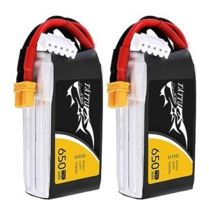 TATTU 11.1V Lipo Battery RC Car 650mAh 4S1P 75C High Performance with XT30 Plug 2 Pcs Pack