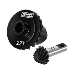 INJORA 12 22T Overdrive Helical Gear Set for TRX4M Upgrade 1/18 RC Crawler Car Shock Tuning