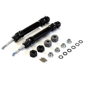 Traxxas Heavy Duty Rear Drive Shaft Bundle for Rear Wheel Drive RC Drift Cars 2WD Slash VXL Stampede Rustler with Hex Hubs Pins and Wheel Nuts Assembled Pair 6852X