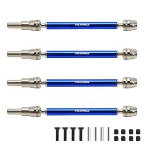 RCAWD Slider CVD Driveshaft Front Rear Axle 45 Steel Alum Alloy Drive Shaft Upgrades 4pcs for 1/10 Arrma Kraton 4S V2 Outcast 4S V2 Upgrade Parts Dark Blue