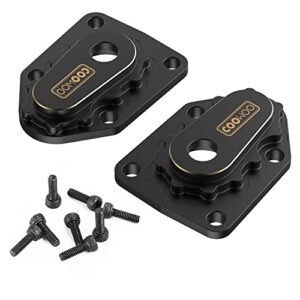 COOWOO Custom Made RC Car Bodies Portal Axle Housing Covers Upgrade Part Set for UTB18 1/18 RC Crawler Car Brass High Precision CNC Machined Durable Upgrade Black