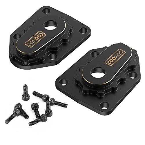 COOWOO Custom Made RC Car Bodies Portal Axle Housing Covers Upgrade Part Set for UTB18 1/18 RC Crawler Car Brass High Precision CNC Machined Durable Upgrade Black