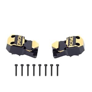 RCAWD 12g Brass Axle Housing Diff Cover Third Member Housing 2pcs for 72 C10 RC Truck Axial SCX24 Wrangler Bronco Gladiator Deadbolt Upgrade Parts Black