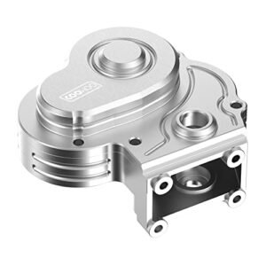 COOWOO Aluminum Alloy Gearbox Housing Upgrade Part for 1 18 UTB18 RC Crawler CNC Machined Direct Fit Replacement for Stock Plastic Part Silver the Fastest Stock RC Truck