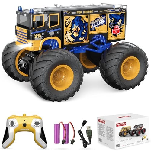 Desdoni Sport RC Car 2.4GHz 1:18 Scale Remote Control School Bus with LED Lights and Sounds for Kids and Adults