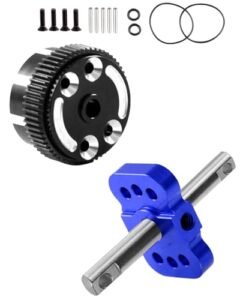 RCMYou Alloy Differential Case and Locker Spool Diff Case Mounts Upgrade Parts for RC Nitro Boat Parts 1/10 Scale Models Navy Blue
