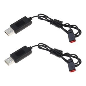 ECSiNG 2Pcs USB Charger Cables for SYMA X5HW X5HC X5UW X5UC X21 X21W RC Quadcopter Compatible with RC Turbine Fuel Models
