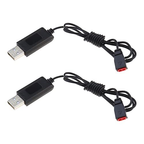 ECSiNG 2Pcs USB Charger Cables for SYMA X5HW X5HC X5UW X5UC X21 X21W RC Quadcopter Compatible with RC Turbine Fuel Models