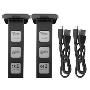 PUOO MOAB RC Tires 2PCS 3S 11.1V 2600mAh Lithium Battery with Charging Cable for SJRC F7 Series Drones