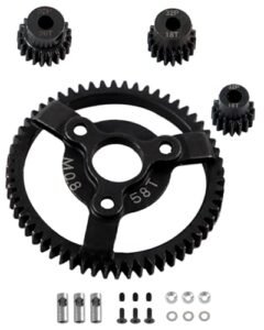 hopsupRC Metal Spur Gear 32P 58T Transmission Gears with 16T 18T 20T Pinions Gear Sets for RC Willey King Bedroom Sets 1 10 Slash 2wd Rustler Stampede RC Car Black
