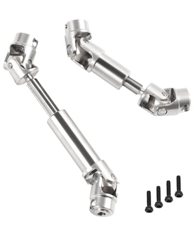 Rcarmumb CVD Driveshafts Axles Upgrades Part for 1/18 TRX4M RC Crawler 2Pcs Front Rear Adjustable Steel 45 Drive Shaft Hops up More Powerful Silver rc dermatology ames