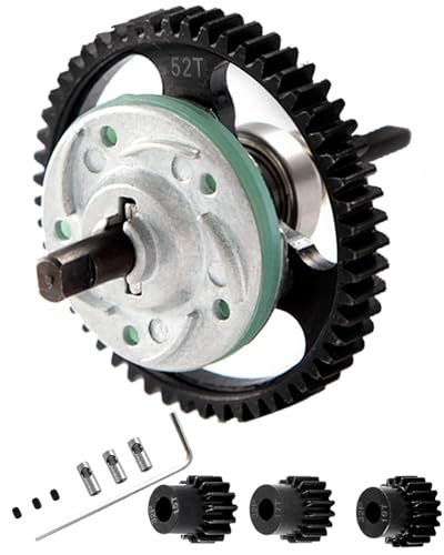 HopsupRC Metal Spur Gear Differential Gears 52T 32 Pitch with 15T 17T 19T Pinions Gear Sets Upgrade for RC Willey Dining Room Sets 1 10 Slash 4X4 VXL Stampede 4X4 VXL Rustler 4X4 VXL