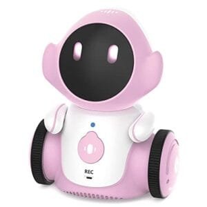 GILOBABY RC Controlled Robot Toy Rechargeable Smart Talking Dancing Recording Interactive Companion for Kids Ages 6 and Up Pink