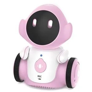 GILOBABY RC Controlled Robot Toy Rechargeable Smart Talking Dancing Recording Interactive Companion for Kids Ages 6 and Up Pink