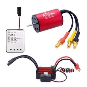 KingVal 2030 7200KV Waterproof Brushless Motor with 25A ESC and Program Card Combo Ideal for RC 5500 Operator Training Program Tests