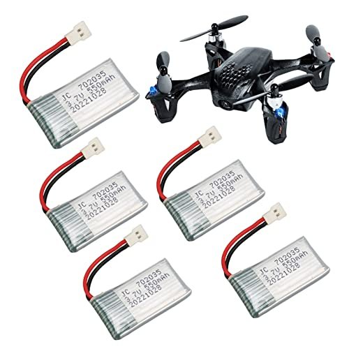 5Pcs 3.7V 550mAh Li Battery for Hubsan X4 H107 H107L H107D MJXRC F47 DFD F180 Quadcopter, RC Quadcopter Drone RC Drone Battery