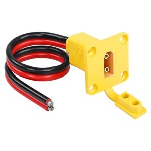 CERRXIAN 1FT 10AWG XT90 Male Bare Wire with Mount Panel for RC Open Wheel Modified Vehicles