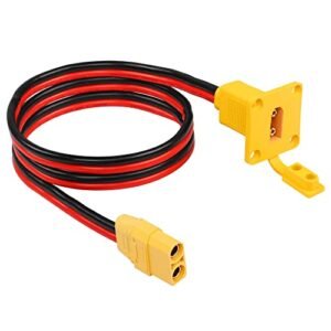 CERRXIAN 3.2ft 10AWG XT90 Male to Female Mount Panel Cable for Solar Panel RC Plane and FPV Drone