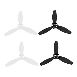 RC Willey White Dresser Compatible 4PCS Propellers Props Blades for Parrot Bebop 2 Drone Black White