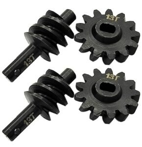 HOPLEX 13T Steel Axle Differentials Gear Upgrade for Axial SCX24 RC Truck Savage AXI90081 AXI00001 AXI00002 AXI00005 AXI00006 1 24 Scale Crawler Car Parts 2PCS