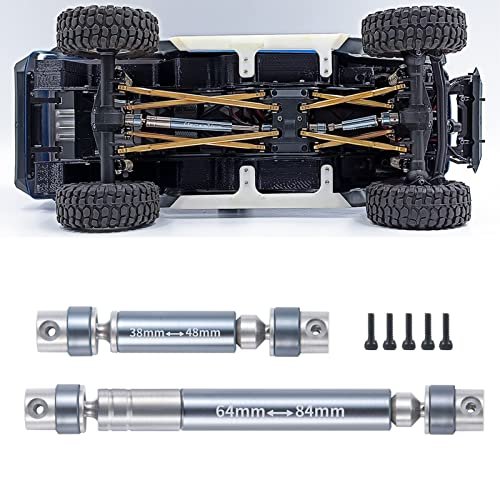 RCLions Steel RC Drive Shaft CVD 38+64mm Upgrade for Hydraulic RC Crane and 1/24th AXIAL SCX24 Gladiator AXI00005 RC Crawler Car Parts