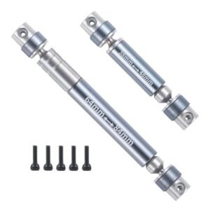 MORLORDY RC Stainless Steel Drive Shafts Aluminum Alloy Driveshafts 38 64mm for 1/24 RC Crawler Car SCX24 Upgrades AXI00005 Gladiator Accessories Perfect for GTA Online RC Car Enthusiasts