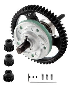 Rcarmumb Steel #45 Differential Gear Slipper Clutch 50T Spur Gear with 15T/17T/19T Pinions Gear Sets for 1/10 Slash 4X4 / Stampede 4X4 / Rustle 4X4.