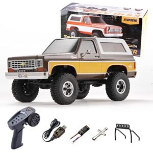 BEEZRC FMS 1 24 Scale Chevy Blazer RC Car Officially Licensed K5 Blazer Remote Control Truck 4WD 2 4GHz FCX24 Chassis Brown