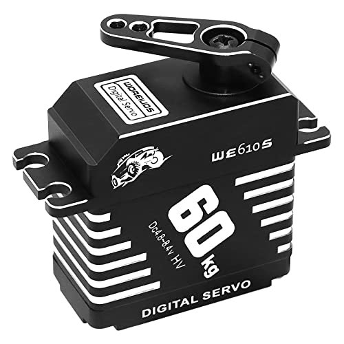 WOAEIUOS 8.4V Waterproof Full Metal Digital Servo 60KG RC Boat Servo Box for 1/10 1/8 1/5 RC Car Crawler Robot