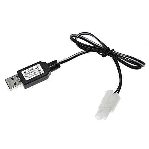 RLECS Ni Cd KET 2P 7.2V USB Charger Cable for Huge RC Battleship RC Truck Excavator and Airsoft Rifle