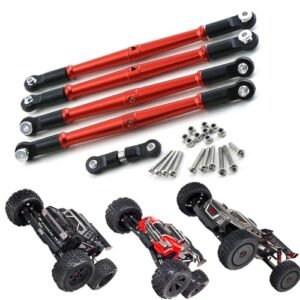 Kyosho 1/8 RC Motorcycle Aluminum Steering Tie Rod Turnbuckles Set 5pcs Red AR330230 Upgrade Parts