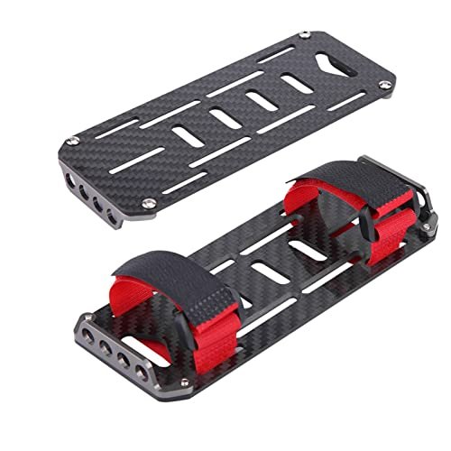 SUEH Carbon Fiber Car Battery Mount for Big RC Car Crashes Compatible with 1/10 Traxxas Hsp Redcat Axial Scx1 Rc Crawler