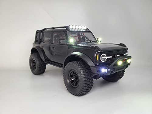 2Pcs LED Lights Spotlight Lamp for Square Body RC Trucks Traxxas 1/18 TRX4M Defender Bronco RC Car Square LED Headlight