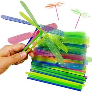 LCPQMZGH 120 SR RC Helicopter Toy Set 120 Pieces Hand Spinner Plastic Propeller Outdoor Flying Dragonfly Colorful Fun for Kids