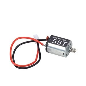 RCAWD Century Hawk 30 RC Helicopter Upgraded 55T Brushed Motor with 11T Steel Pinion Gear for Axial Scx24 Models