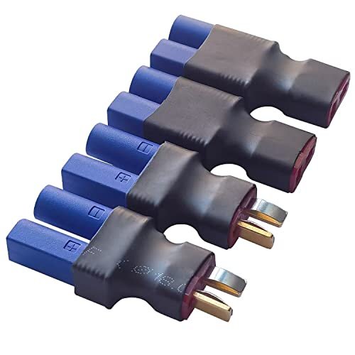 AYECEHI 2Pairs EC5 to T Plug Connector Adapter for 18v RC Truck Battery ESC Charger