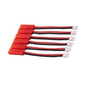 Wmzjnljy 6pcs JST to PH 2P 22awg 5cm Silicone Wire Cables for E Flite 120 SR Blade mCP X Lipo Battery Adapter Cables W30 6