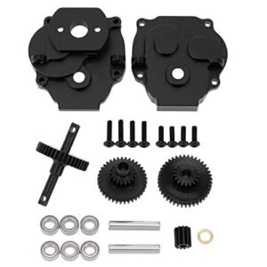 MEUS RACING TRX4M Complete Transmission Gearbox Upgrade for Traxxas Defender Bronco K10 F150 1/18 Nitro RC Car Parts Black