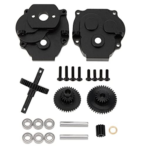 MEUS RACING TRX4M Complete Transmission Gearbox Upgrade for Traxxas Defender Bronco K10 F150 1/18 Nitro RC Car Parts Black