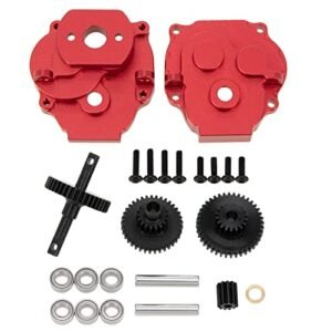 MEUS RACING TRX4M Complete Transmission Gearbox Upgrade for Eagle Racing RC Car Traxxas Defender Bronco K10 F150 1/18 Scale Crawler Parts Red