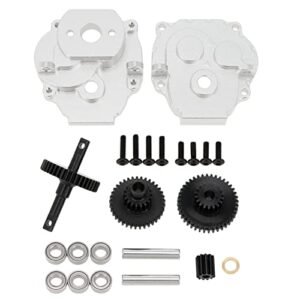 MEUS RACING TRX4M Complete Transmission Gearbox Upgrade for Traxxas Defender Bronco K10 F150 1/18 RC Crawler Car Best 1/18 RC Car Parts Silver